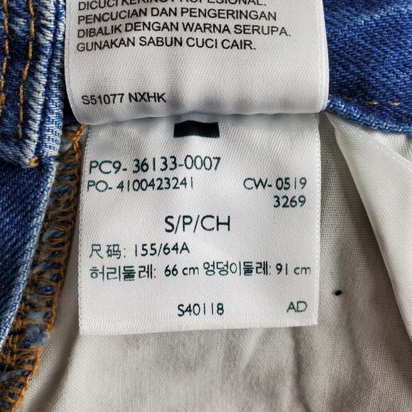 Levi's Premium Original Overalls Bottom End Medium Wash Size Small - Picture 11 of 11